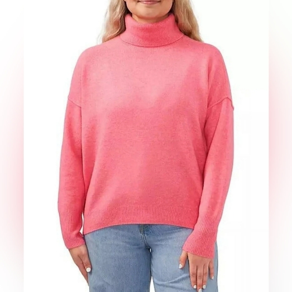 NWT Vince Camuto Turtleneck Sweater in Pink 🩷 XXL - Picture 1 of 7